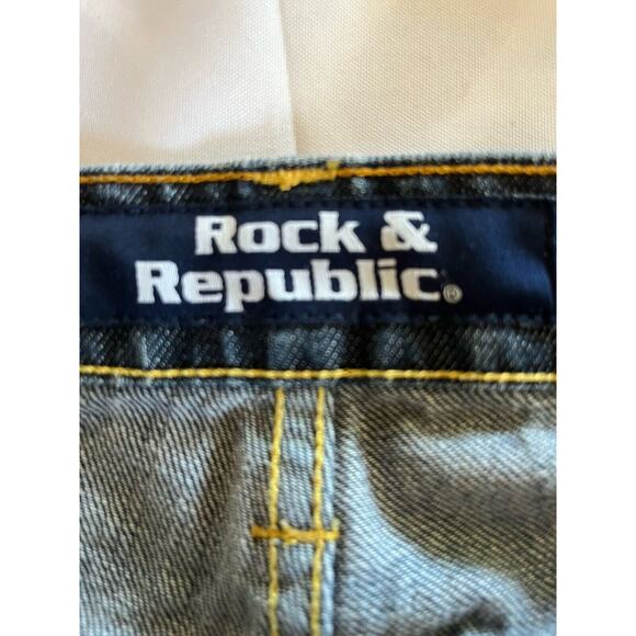 Rock & Republic Womens Henlee Jeans 38 (37.5) Medium Wash Button Fly Flaw - Picture 6 of 16